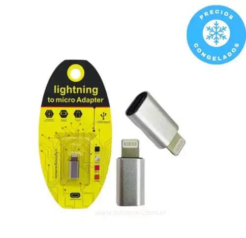 Adaptador Micro a Lightning Corto + Empaque