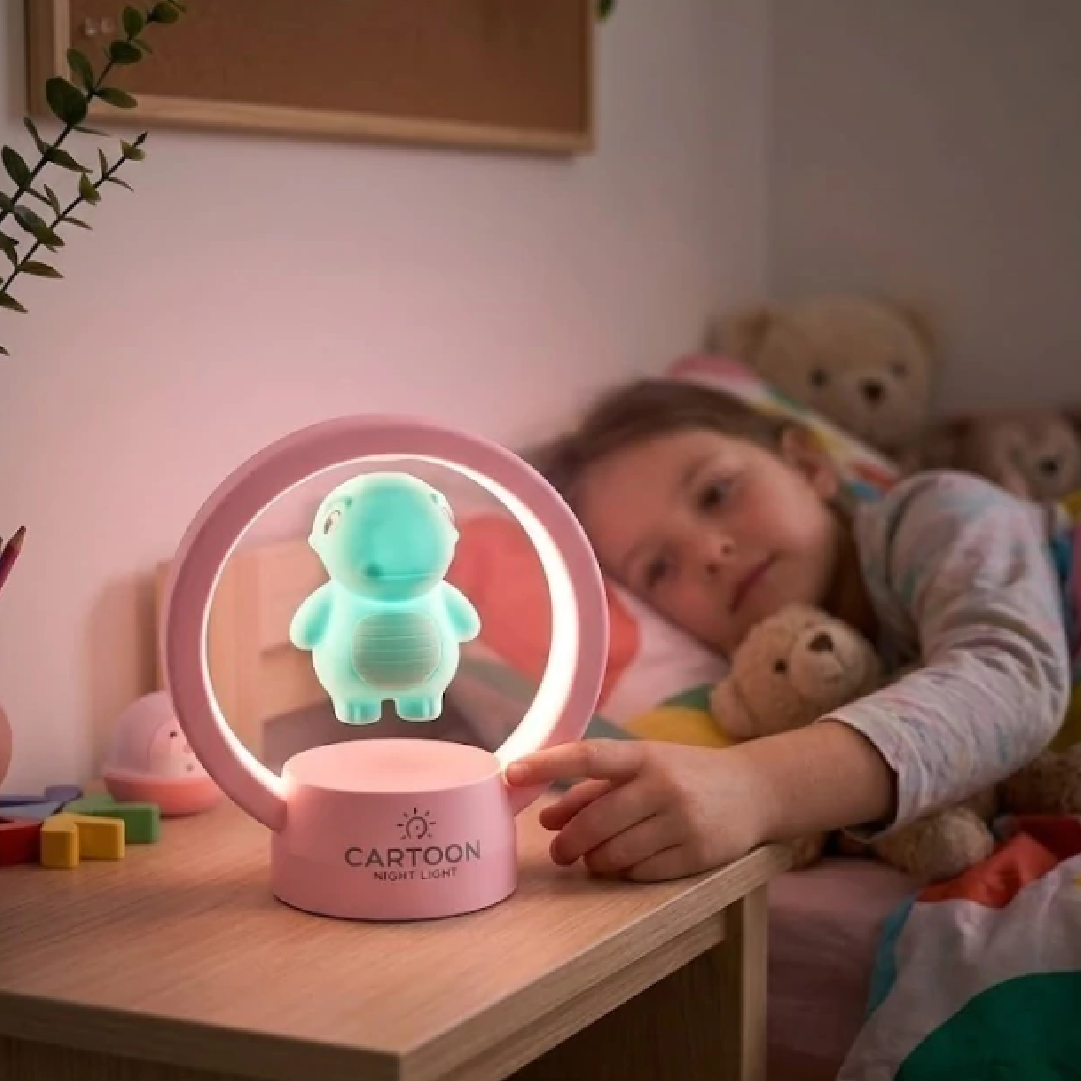 Lámpara de Mesa Infantil Dino (Rosa) - Imagen 3