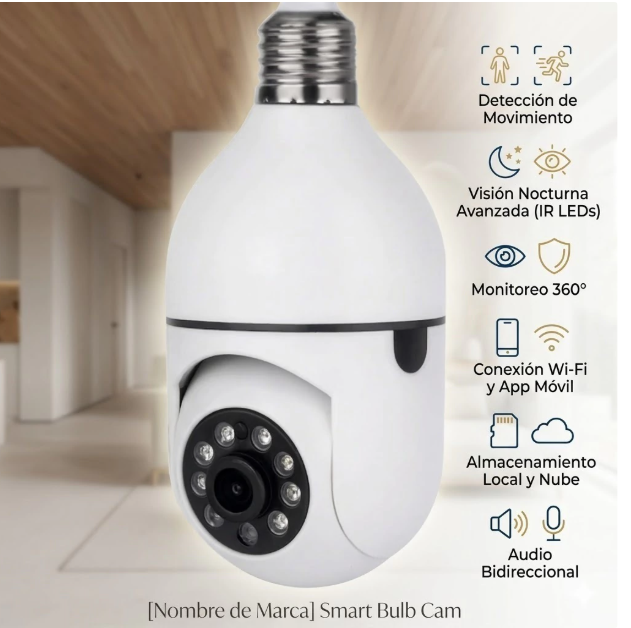 Cámara de Seguridad WiFi Panorámica - Imagen 3
